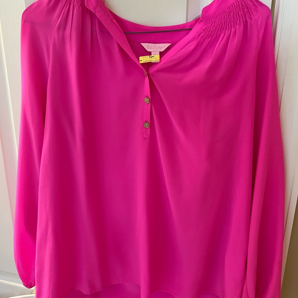Lilly Pulitzer Vibrant Pink Blouse